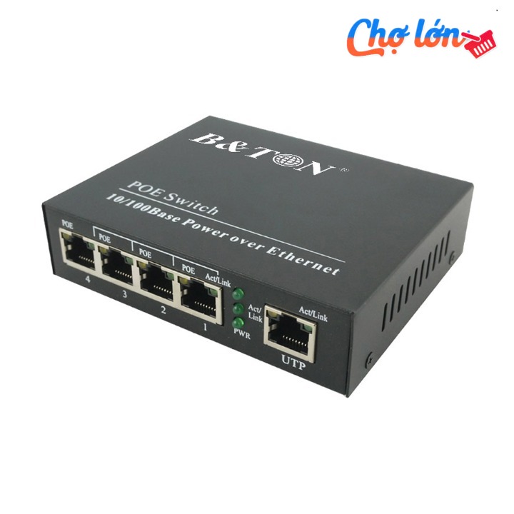 Switch 4 Cổng PoE 10/100M + 1 UTP 10/100M 